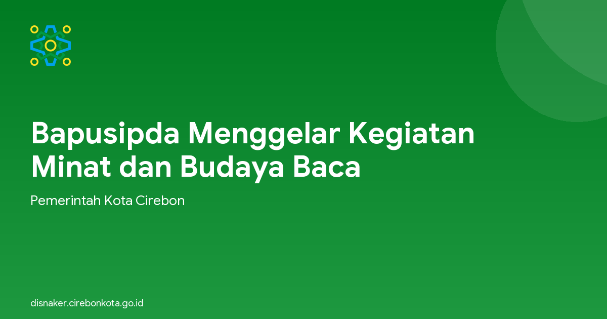 Bapusipda Menggelar Kegiatan Minat dan Budaya Baca