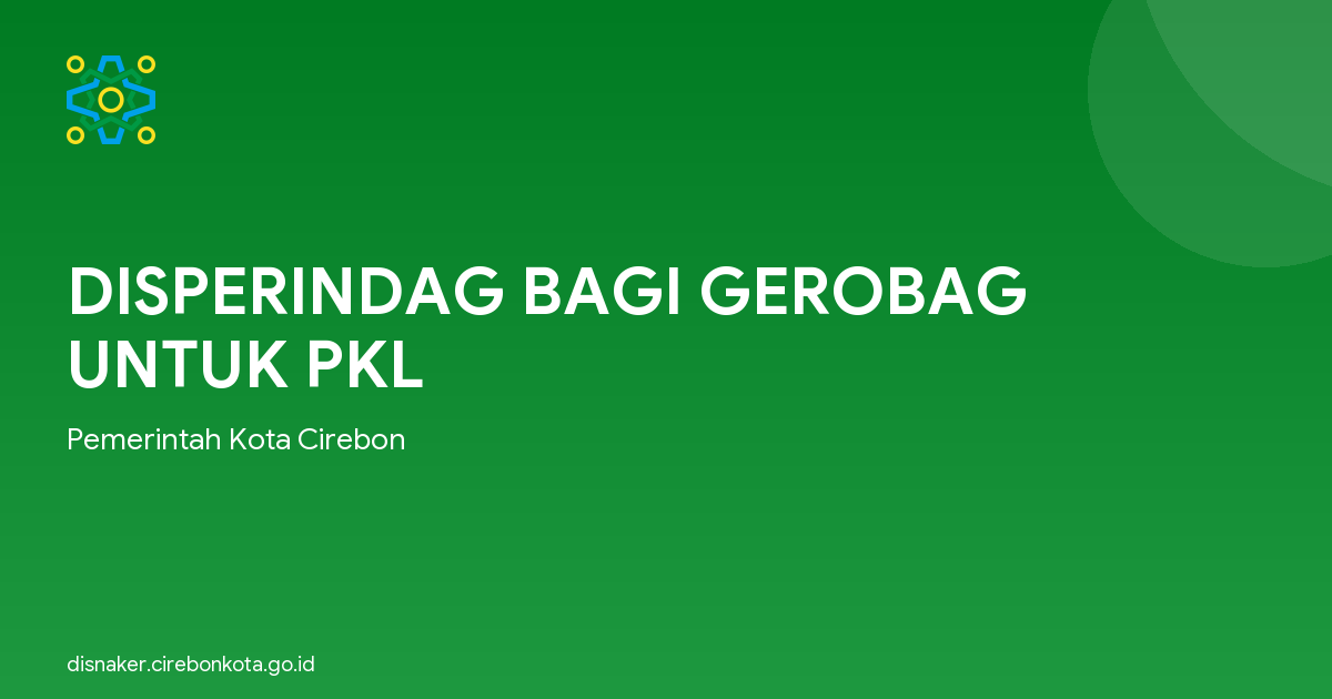 DISPERINDAG BAGI GEROBAG UNTUK PKL