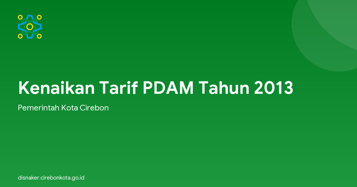Kenaikan Tarif PDAM Tahun 2013