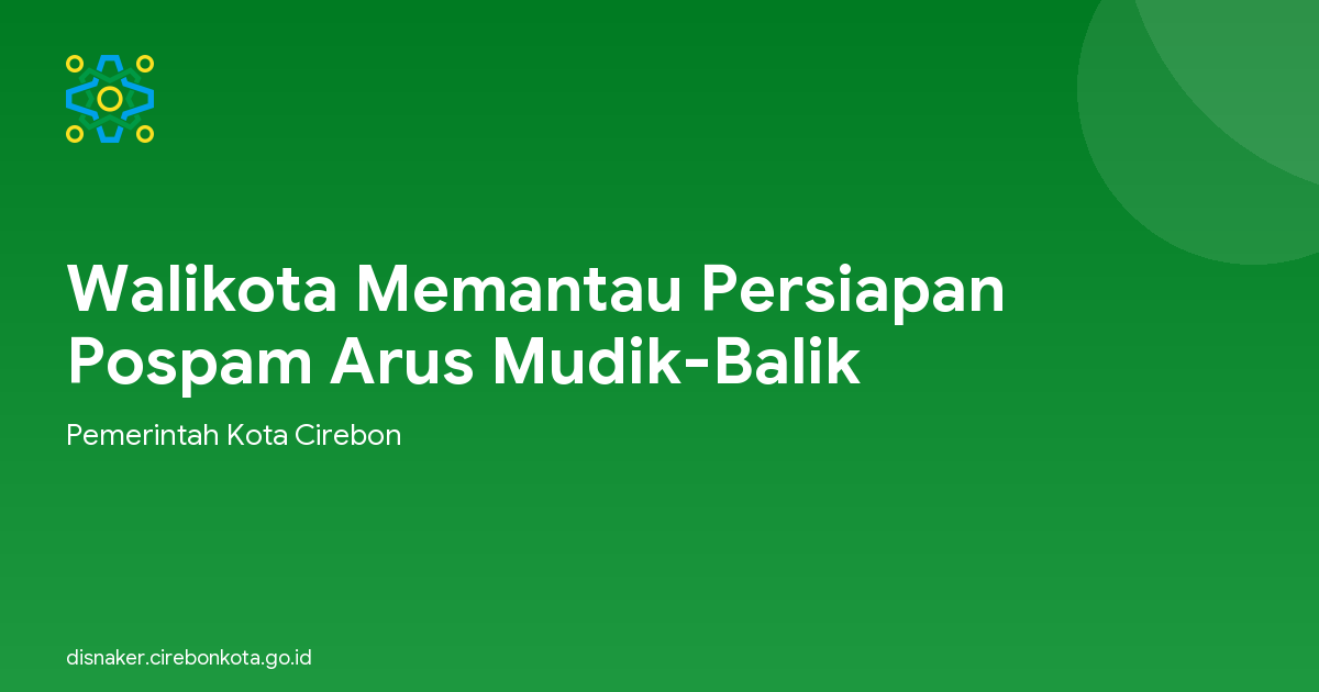 Walikota Memantau Persiapan Pospam Arus Mudik-Balik