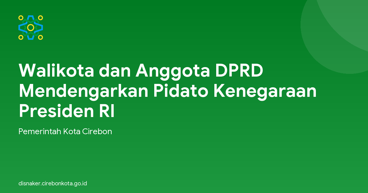 Walikota dan Anggota DPRD Mendengarkan Pidato Kenegaraan Presiden RI