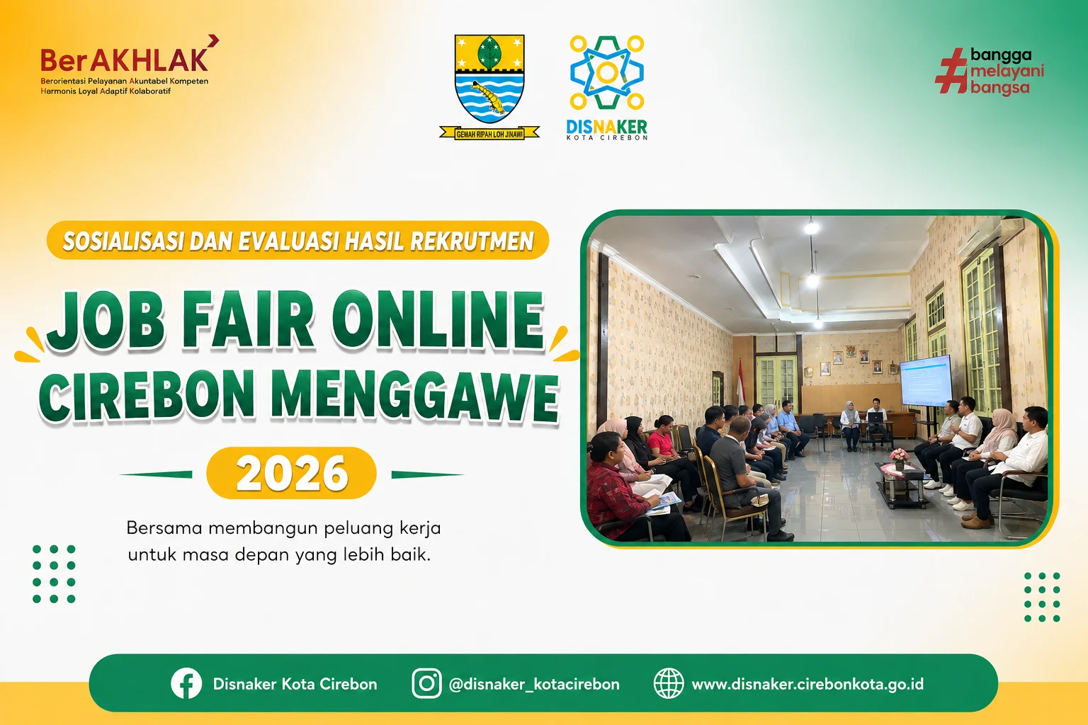 Disnaker Kota Cirebon mempertemukan pencari kerja dengan puluhan perusahaan dalam satu platform yang mudah diakses