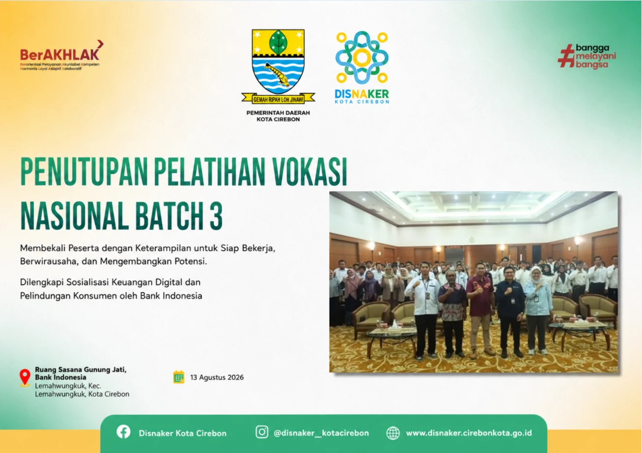 PENUTUPAN PELATIHAN VOKASI NASIONAL BATCH 3 TAHUN 2026