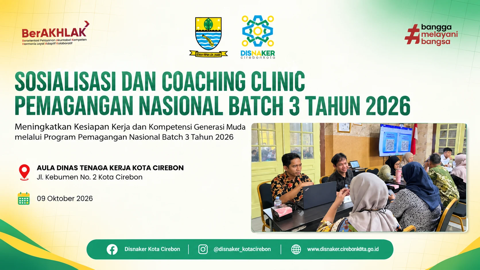 Disnaker Kota Cirebon Bersama Kemnaker RI Dampingi Perusahaan Dalam Program Pemagangan Nasional Batch 3 Tahun 2026